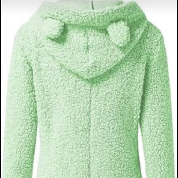 Fleecey Sherpa Ear Hooded Romper - new! ✨😍 - Picture 3 of 14